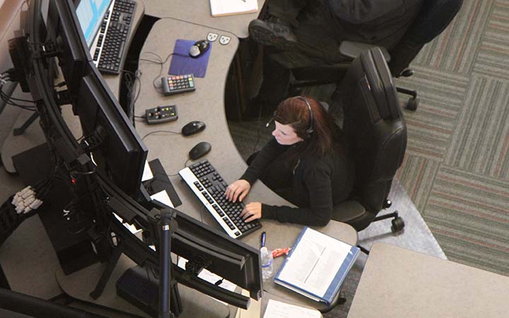 Public Safety Communicator at workstation 